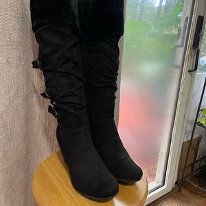 Black Suede Women's Boots